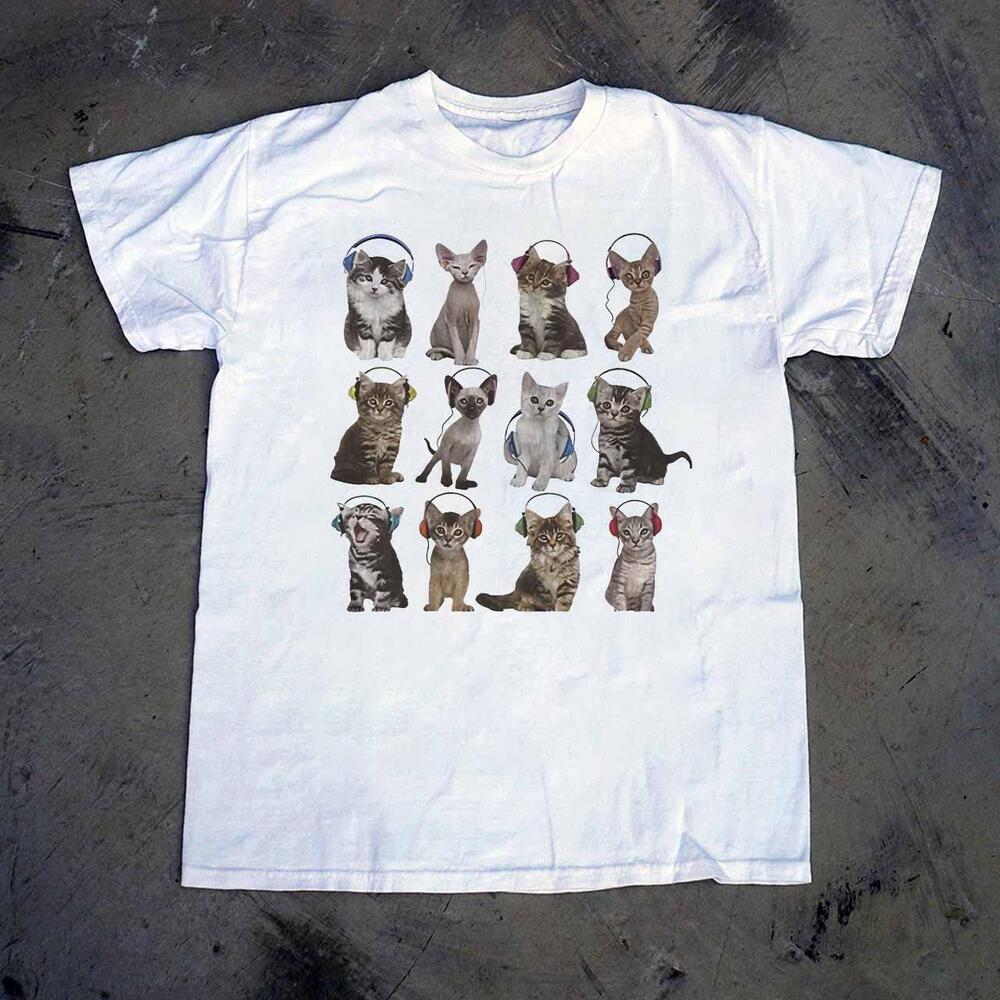 Style Headphone Cats Graphic Tee